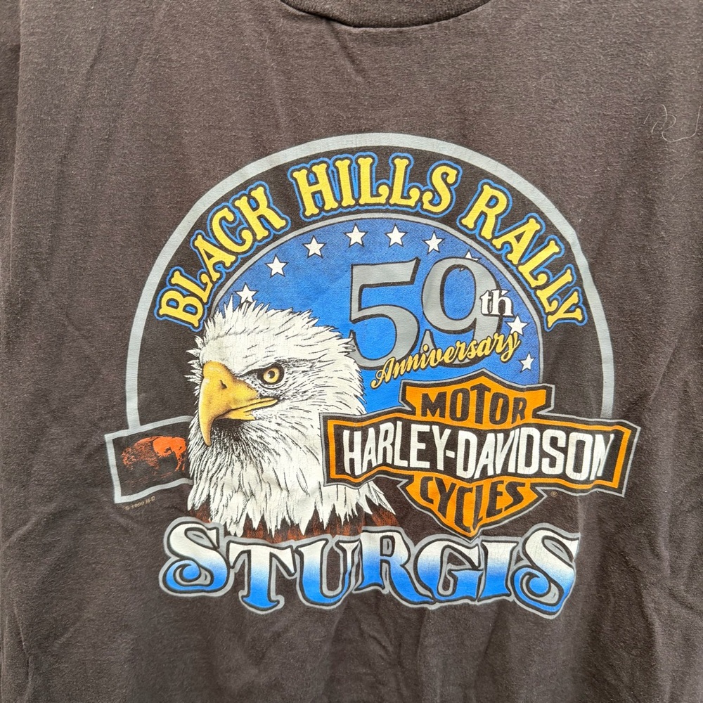 Vintage 1999 Harley-Davidson Black Hills Rally 59th Anniversary Tank Tee Size XL - Picture 2 of 8